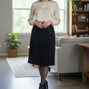 B-wear Elegant Black Pencil Skirt